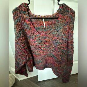Free People Multicolor Knit Women's Sweater